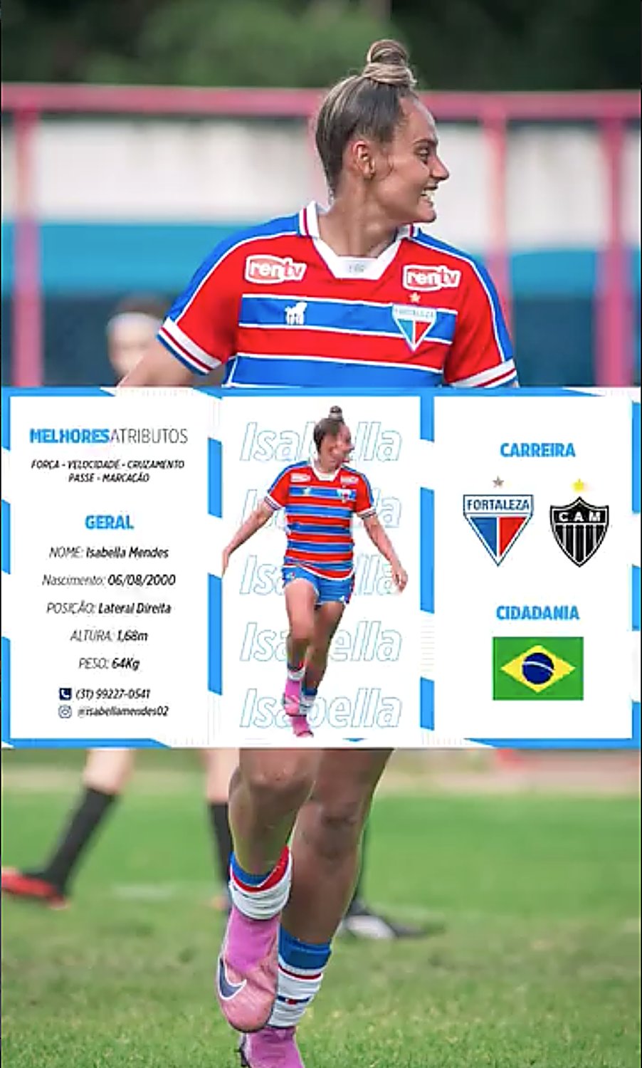 Athlete information cover for Reels